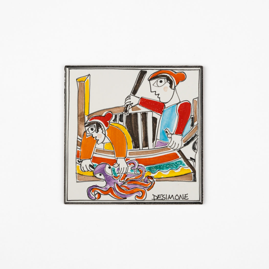 Octopus Fishermen Tile