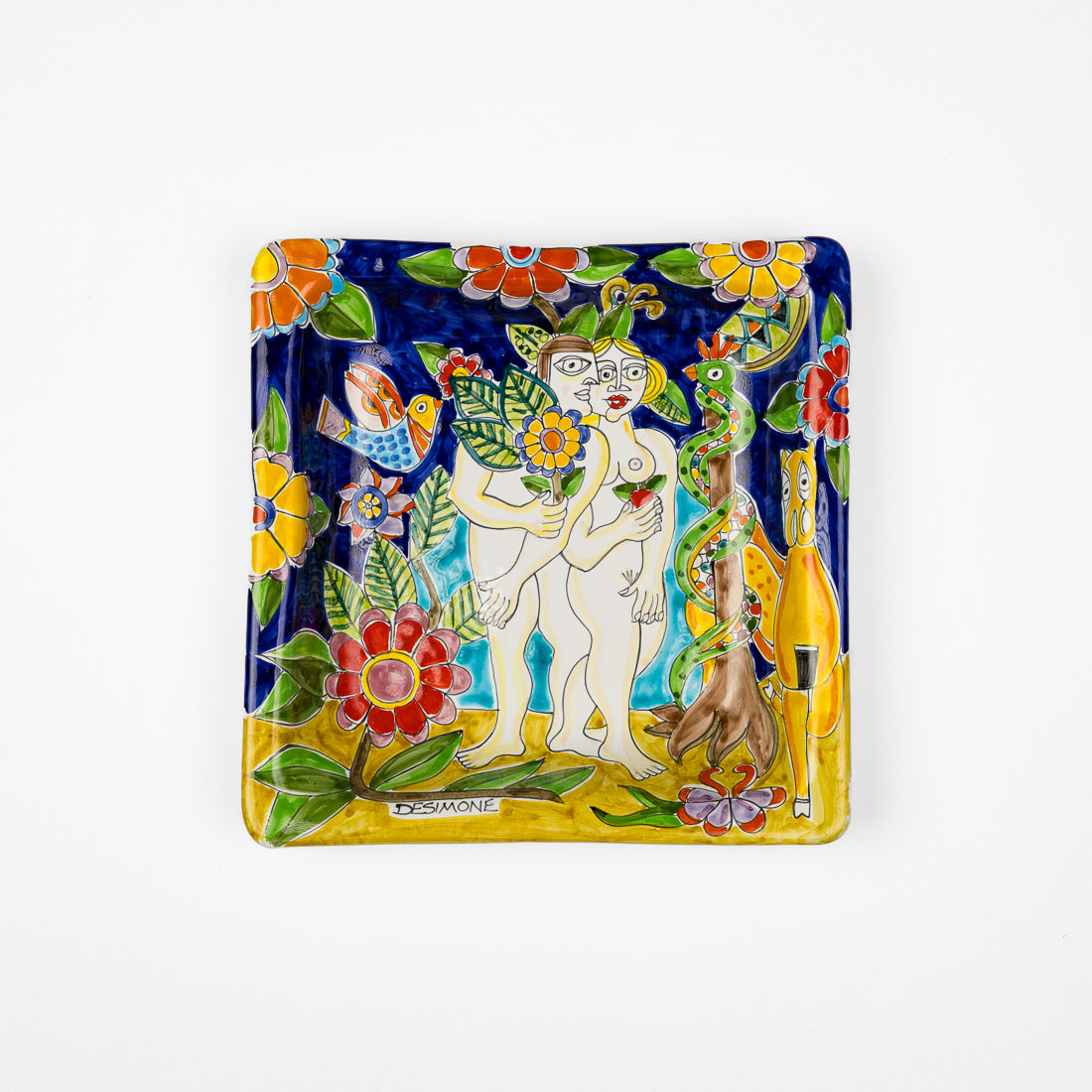 Adam and Eve square plate