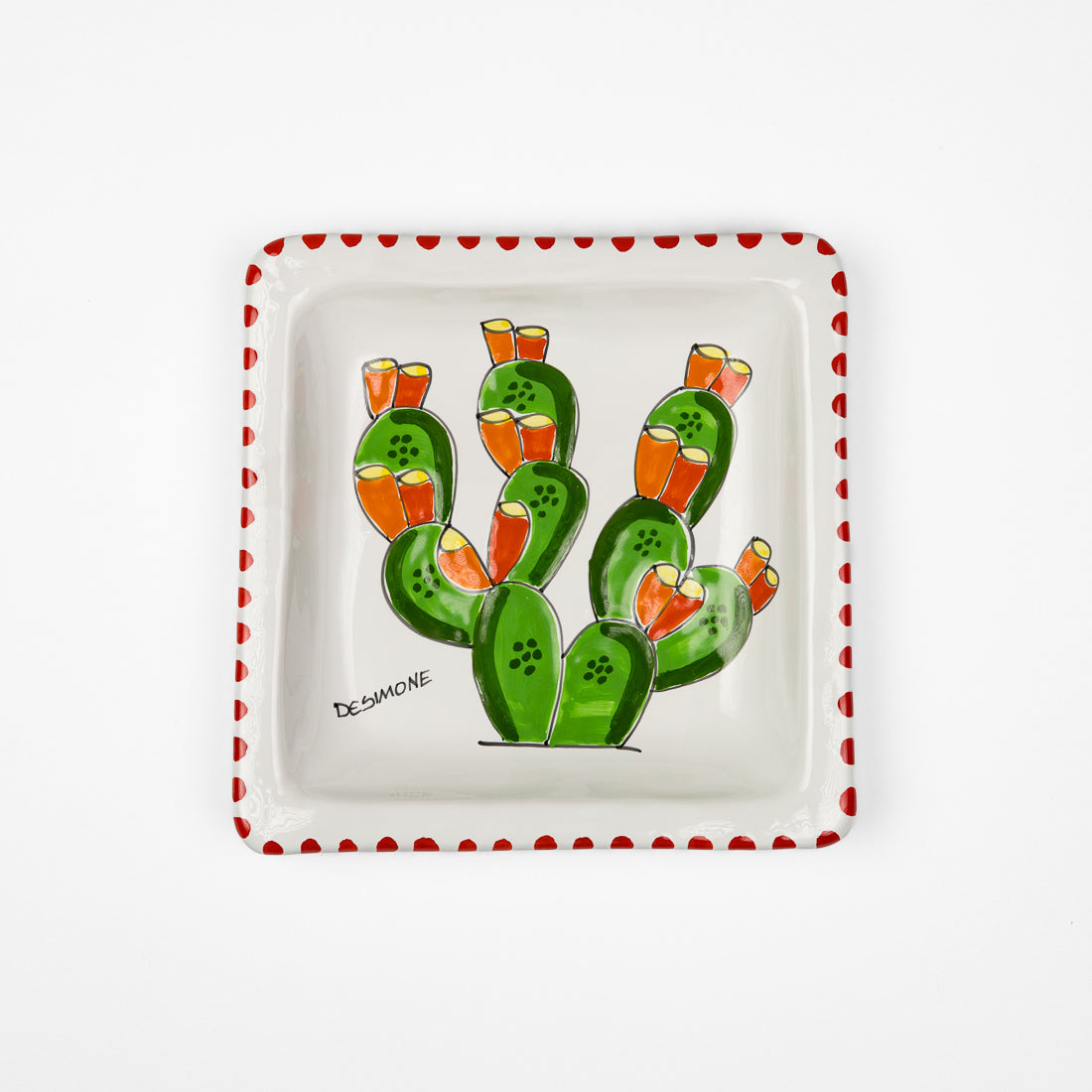 Prickly Pear Square Plate