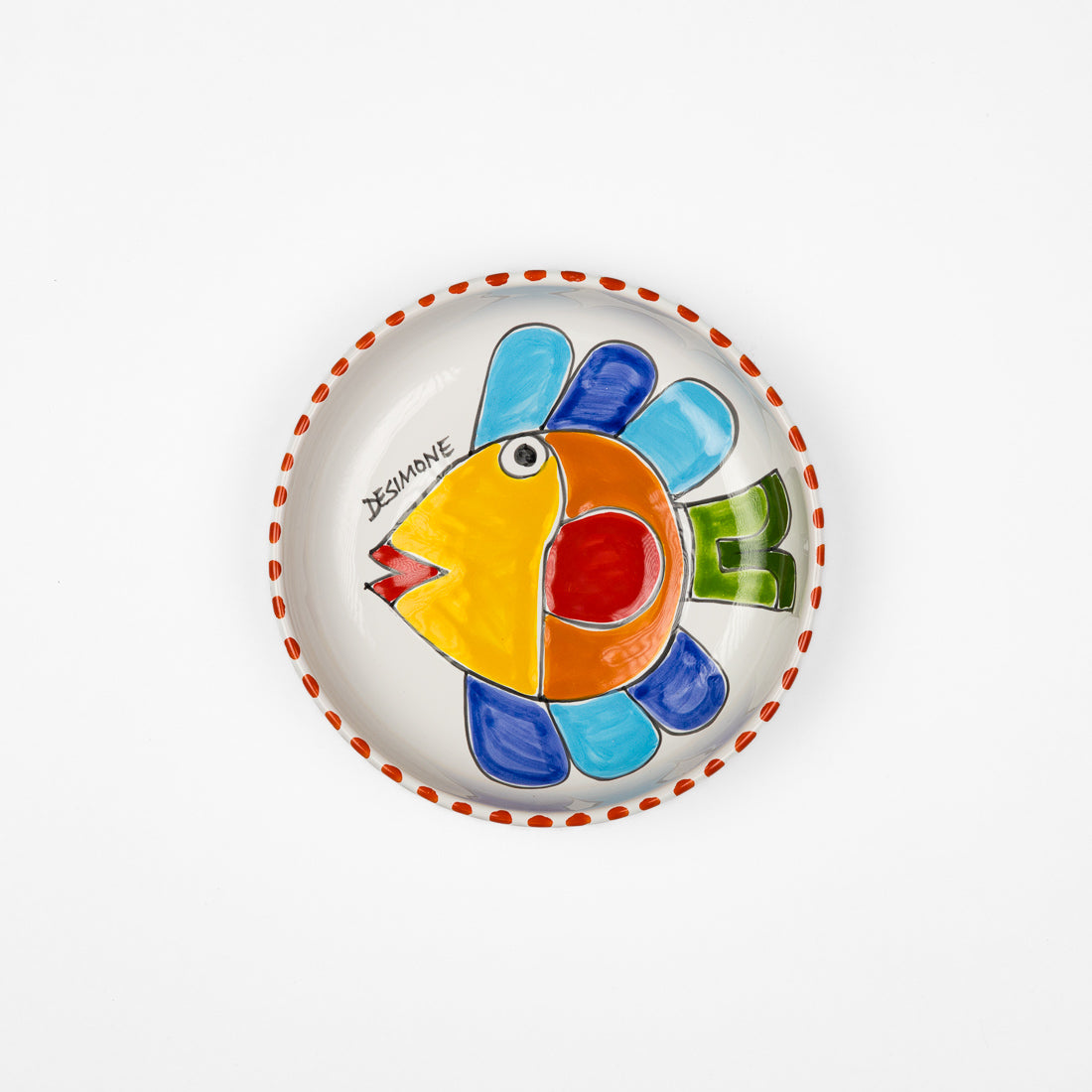 Round deep fish plate