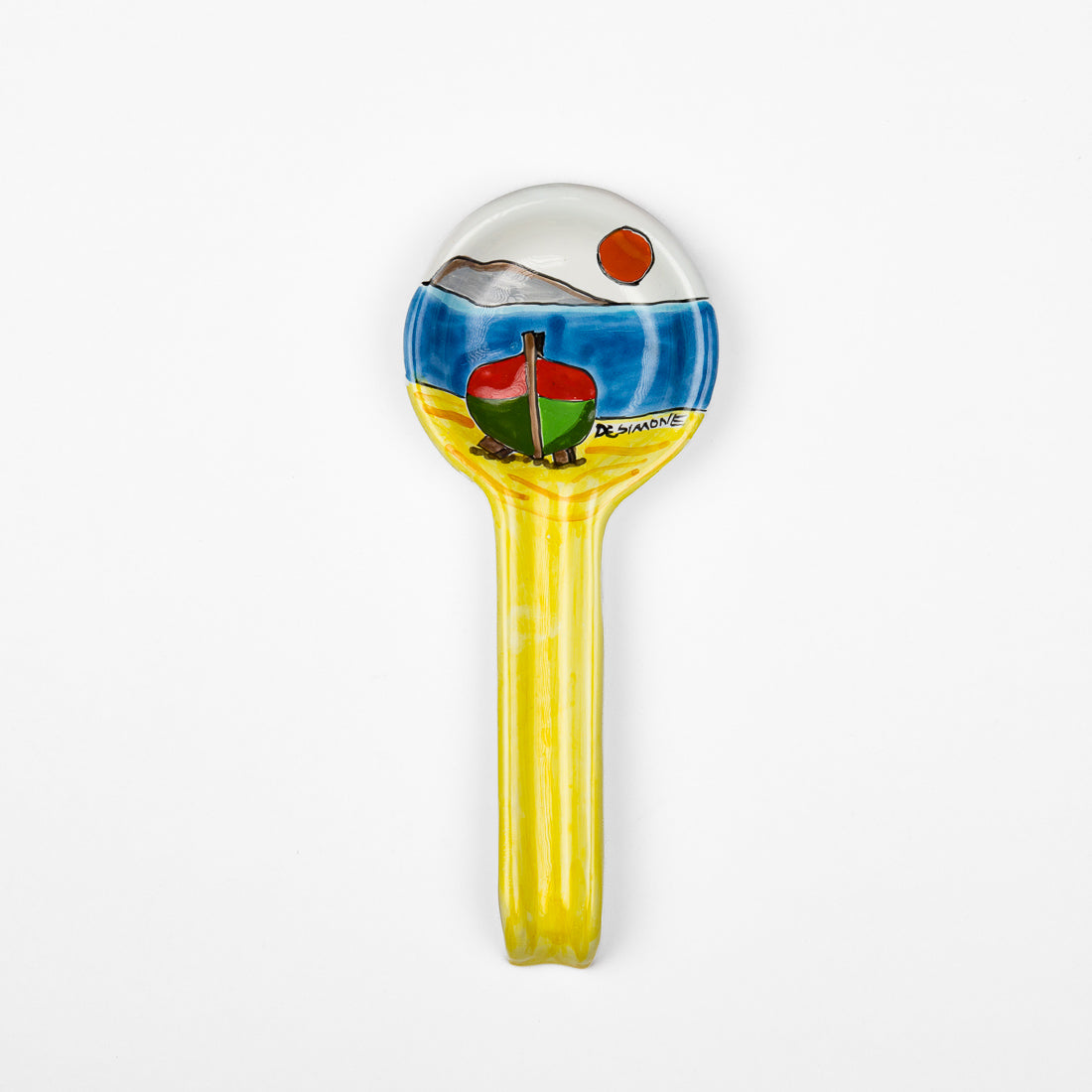 Elaborate Dammusi round spoon rest