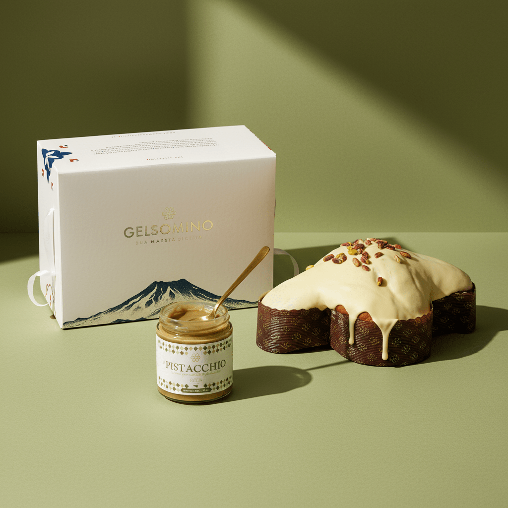 Colomba Pistacchio 1kg con crema spalmabile al pistacchio 200g - Sua Maestà Sicilia
