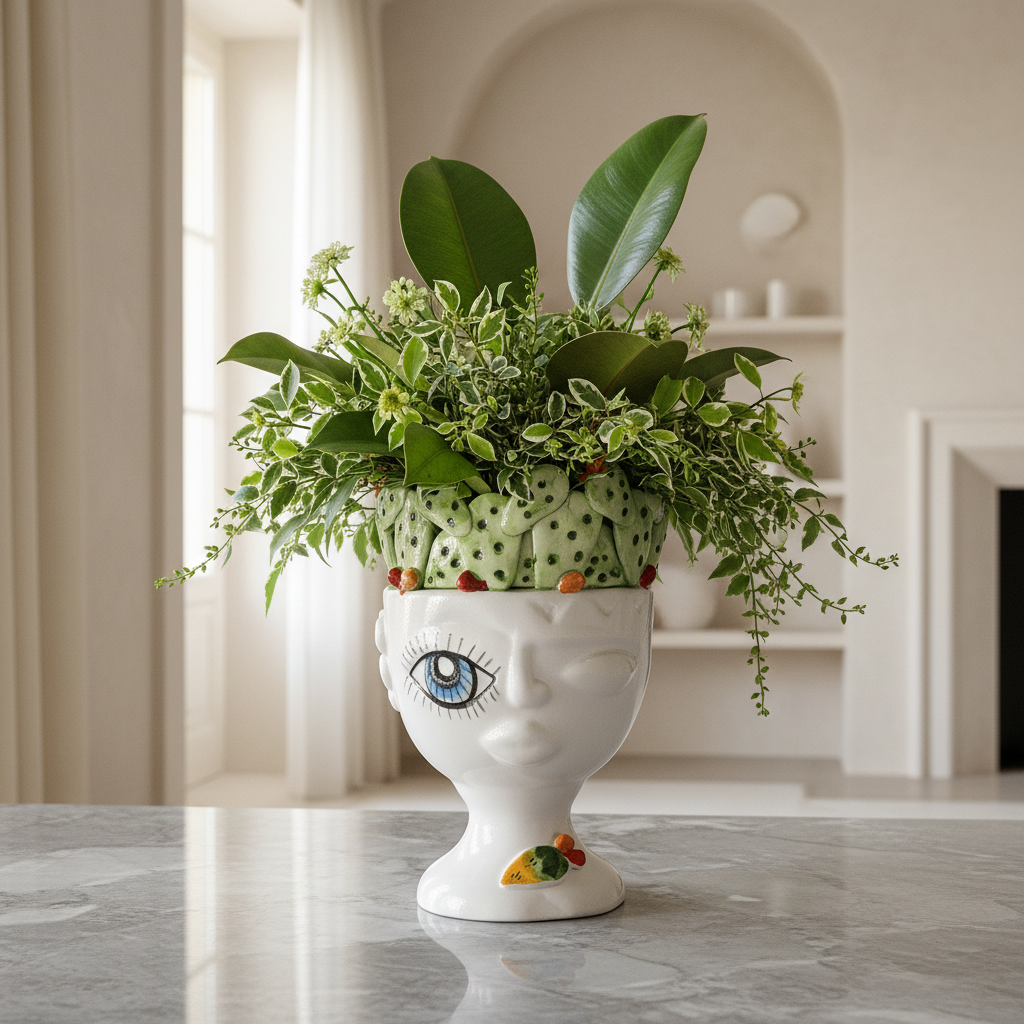 Foto 2 - Lifestyle con fiori verdi