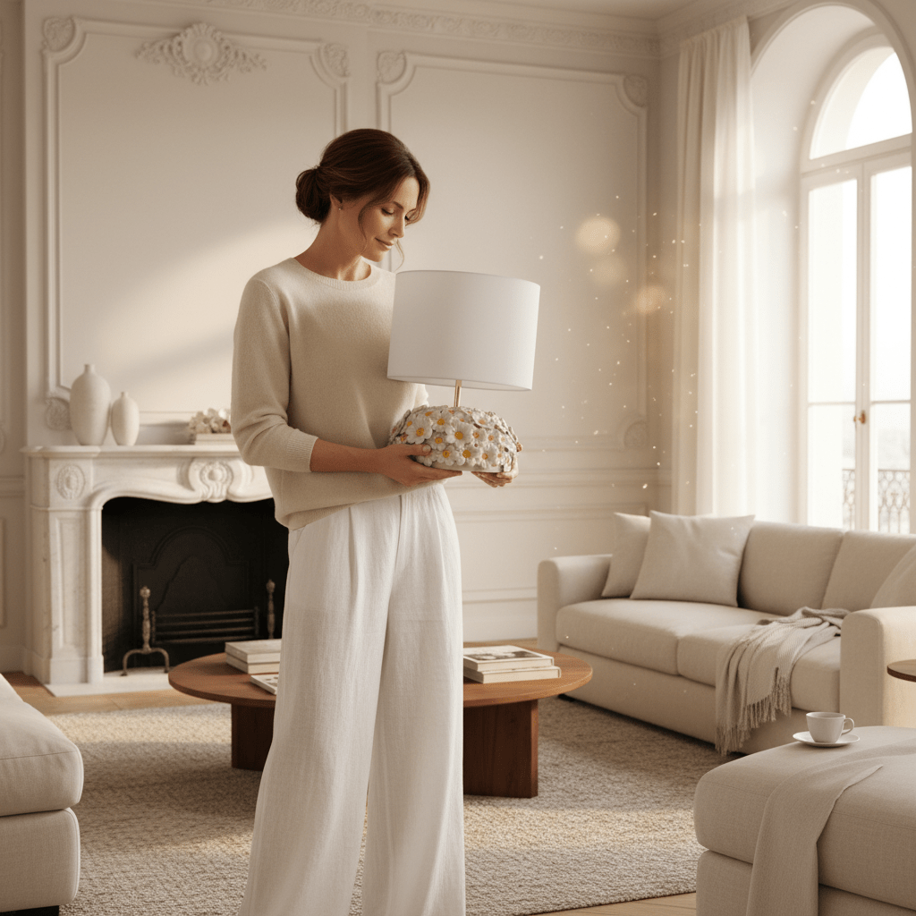 Lume margherite bianche medium - Sua Maestà Sicilia