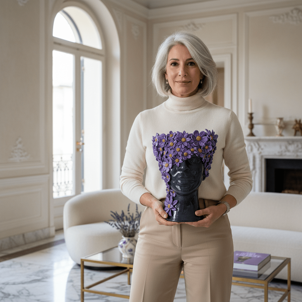 Margherita lilla volto nero - Sua Maestà Sicilia