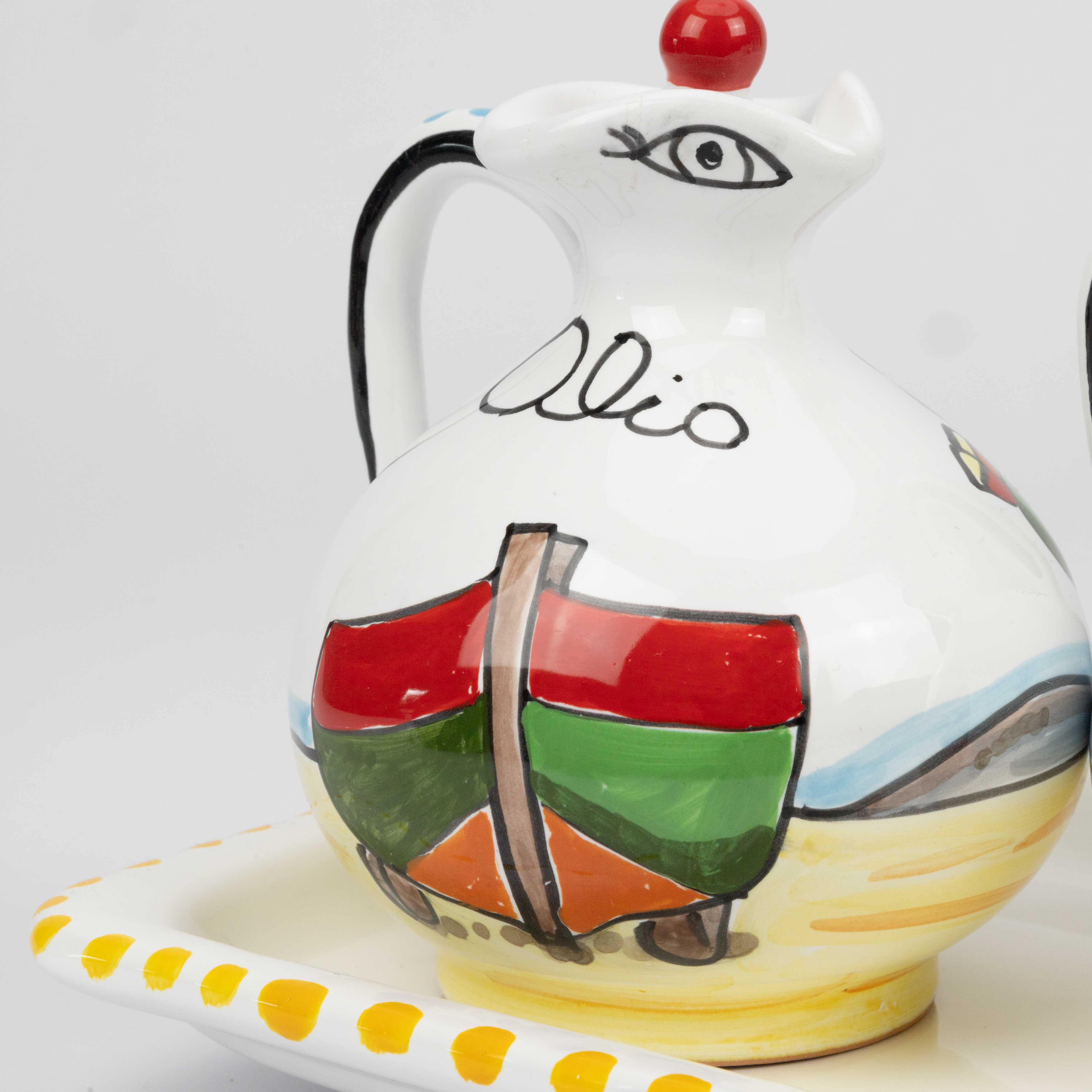 Elaborate Dammusi oil and vinegar set