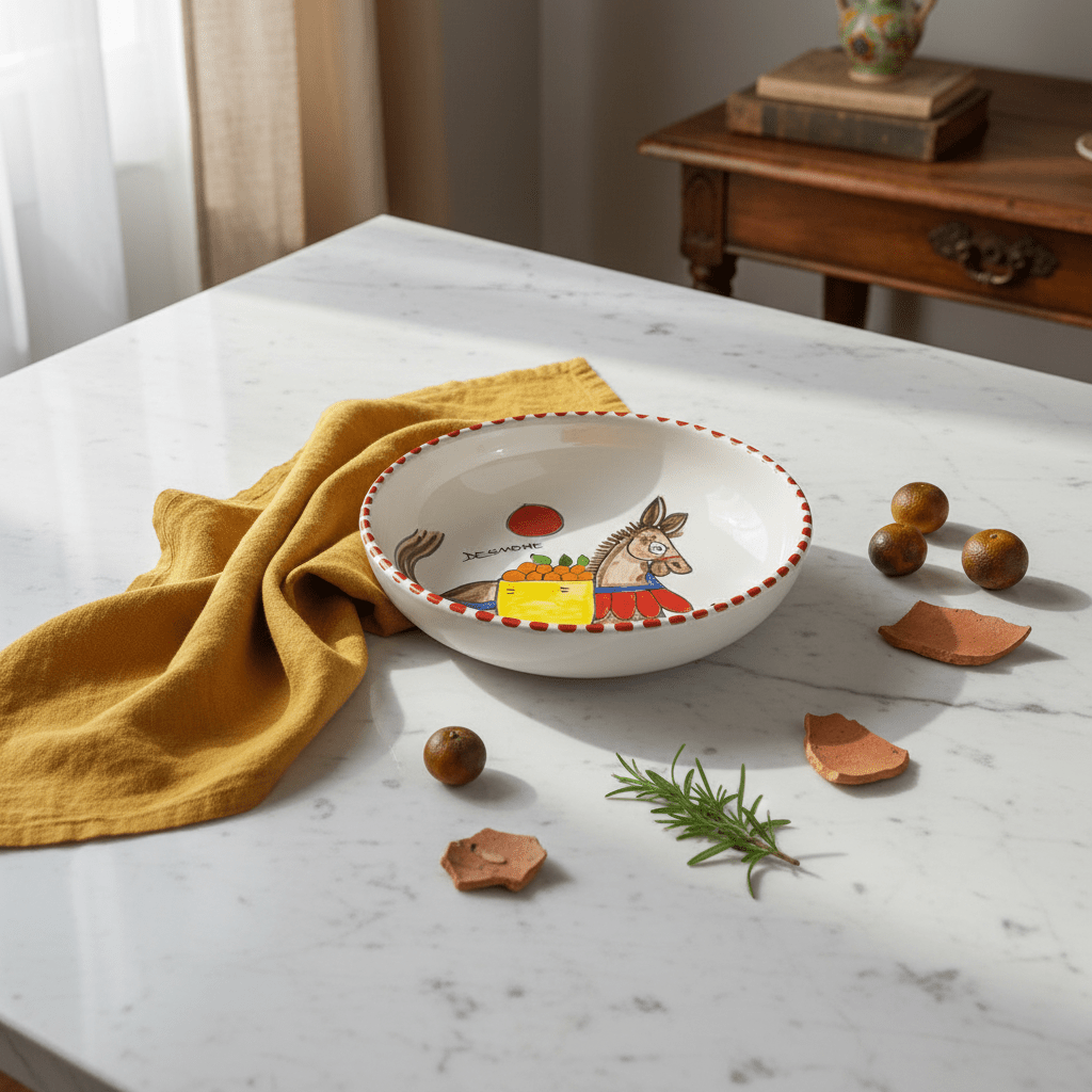 Piatto fondo tondo Asinello - Sua Maestà Sicilia