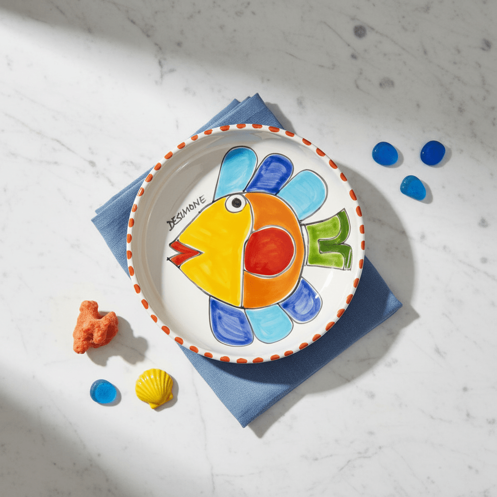 Piatto fondo tondo Pesce - Sua Maestà Sicilia