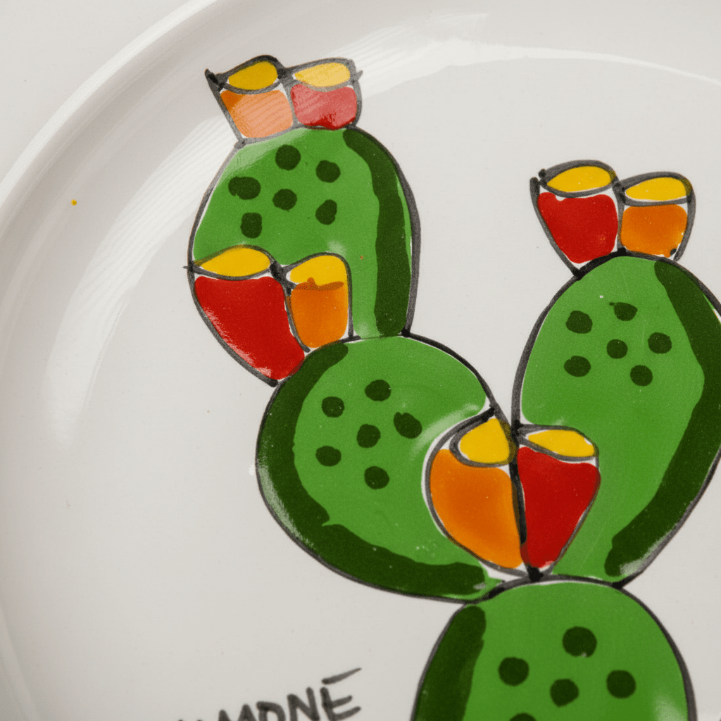 Piatto piano tondo Fichi d'India - Sua Maestà Sicilia