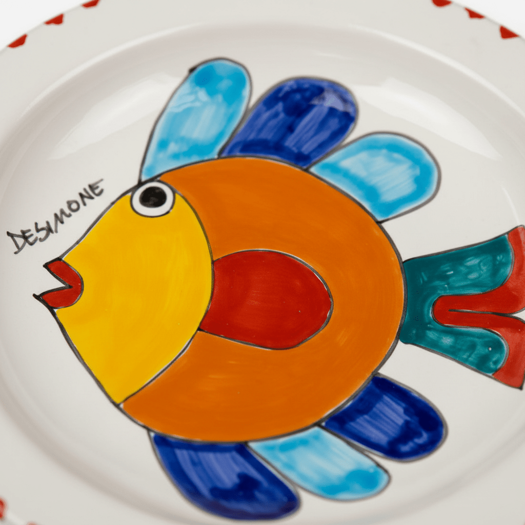 Piatto piano tondo Pesce - Sua Maestà Sicilia