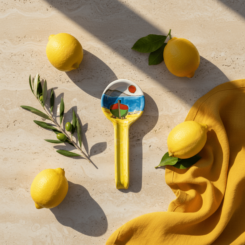 Poggiamestolo tondo Dammusi elaborato - Sua Maestà Sicilia