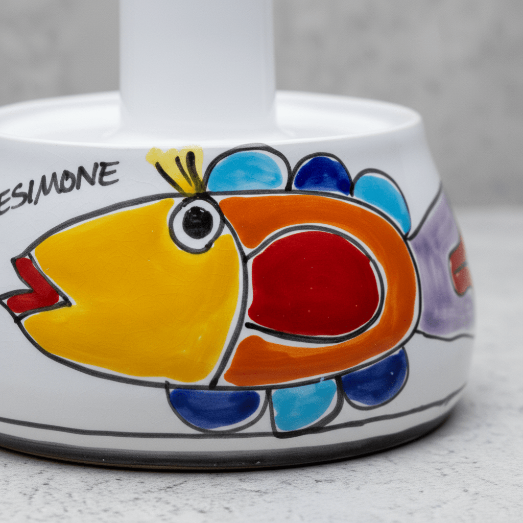 Portarotolo da cucina Pesce - Sua Maestà Sicilia