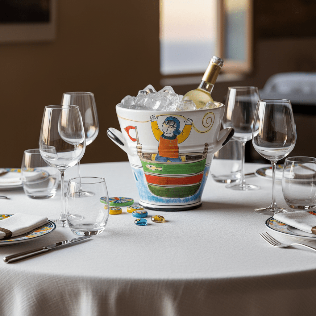 Secchiello porta ghiaccio Pescatore - Sua Maestà Sicilia