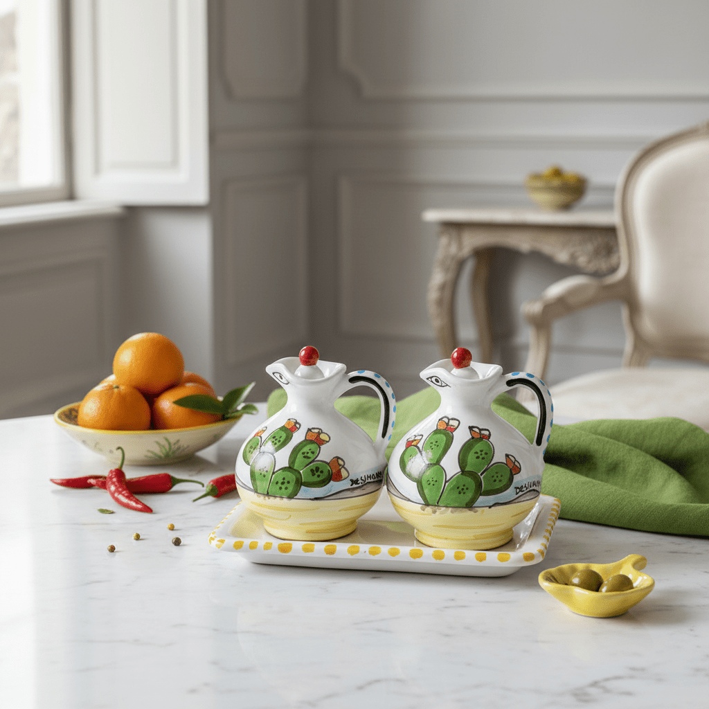 Set olio e aceto Dammusi elaborato - Sua Maestà Sicilia