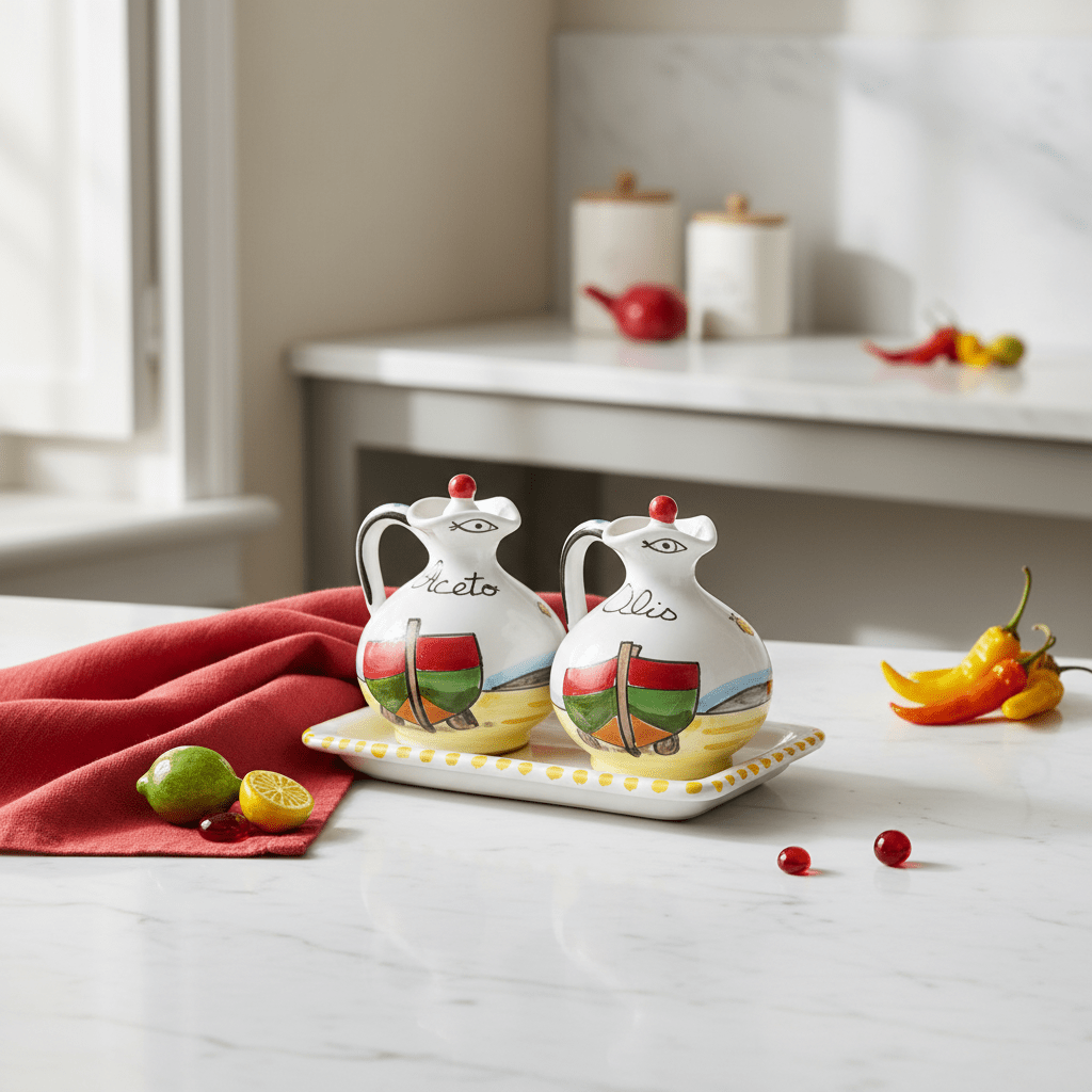 Set olio e aceto Dammusi elaborato - Sua Maestà Sicilia