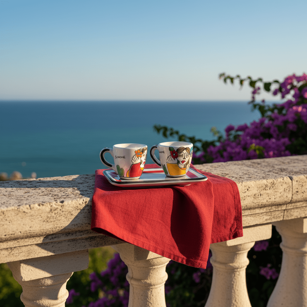 Set Tazzine da Caffè con Vassoio Fidanzati - Sua Maestà Sicilia