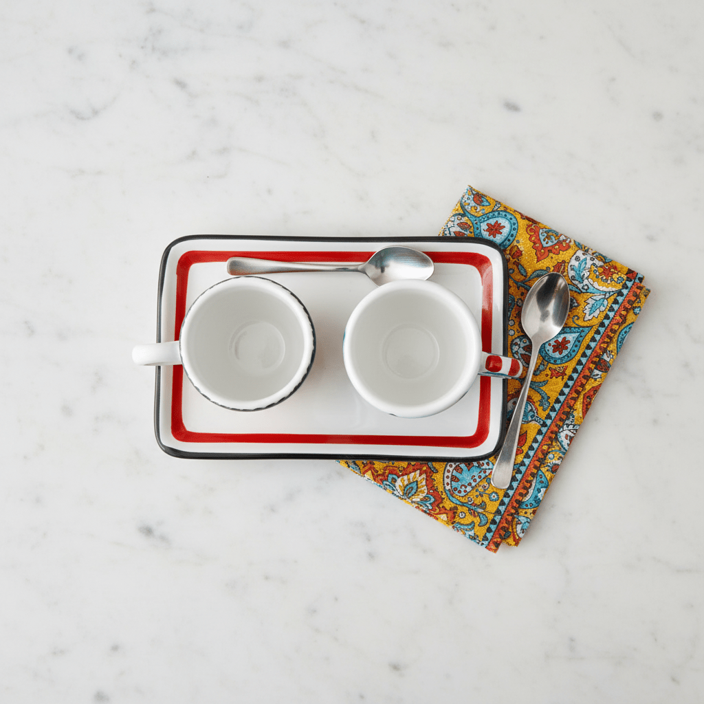 Set Tazzine da Caffè con Vassoio Sole - Sua Maestà Sicilia