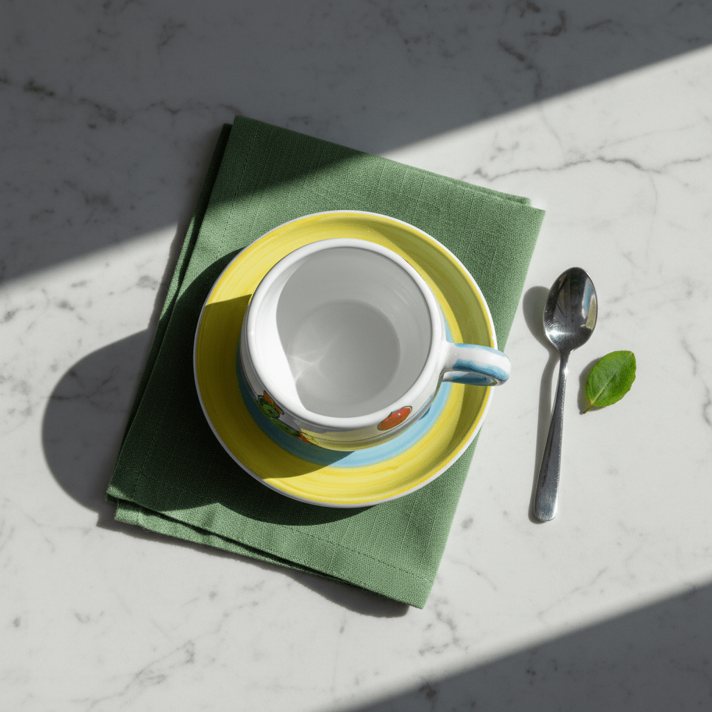 Tazza da Cappuccino con Piattino Dammusi Elaborato - Sua Maestà Sicilia