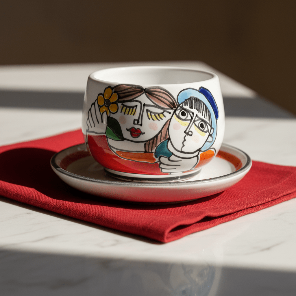 Tazza da Cappuccino con Piattino Fidanzati - Sua Maestà Sicilia