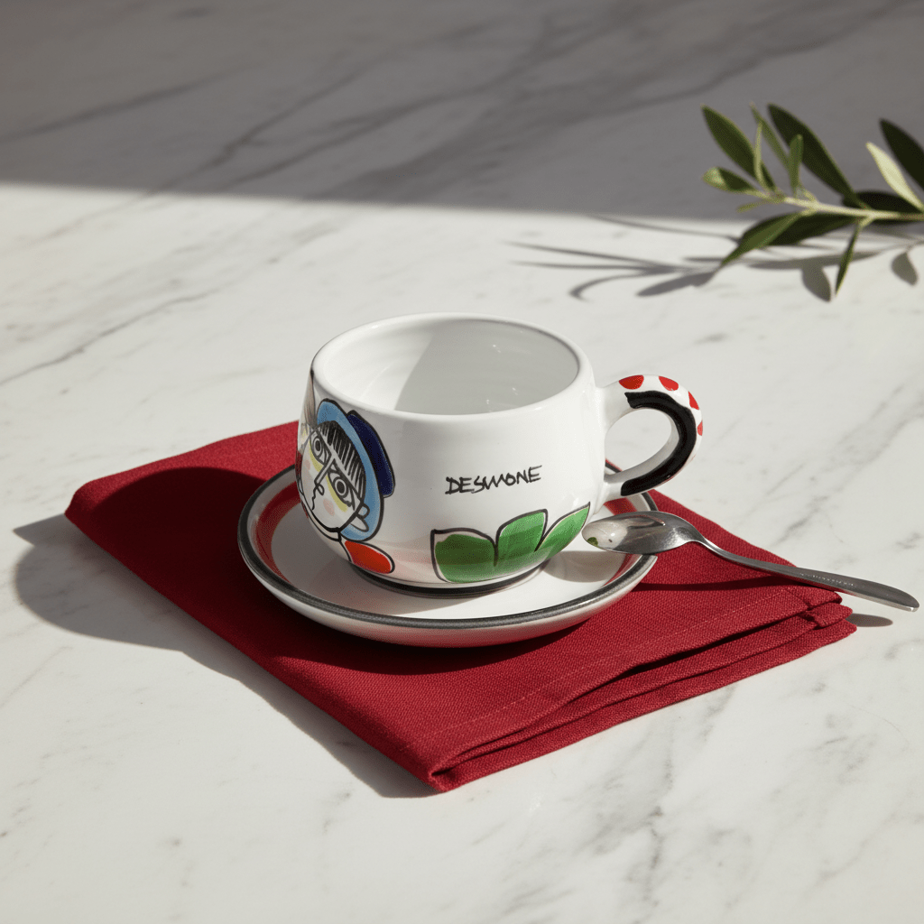 Tazza da Cappuccino con Piattino Fidanzati - Sua Maestà Sicilia