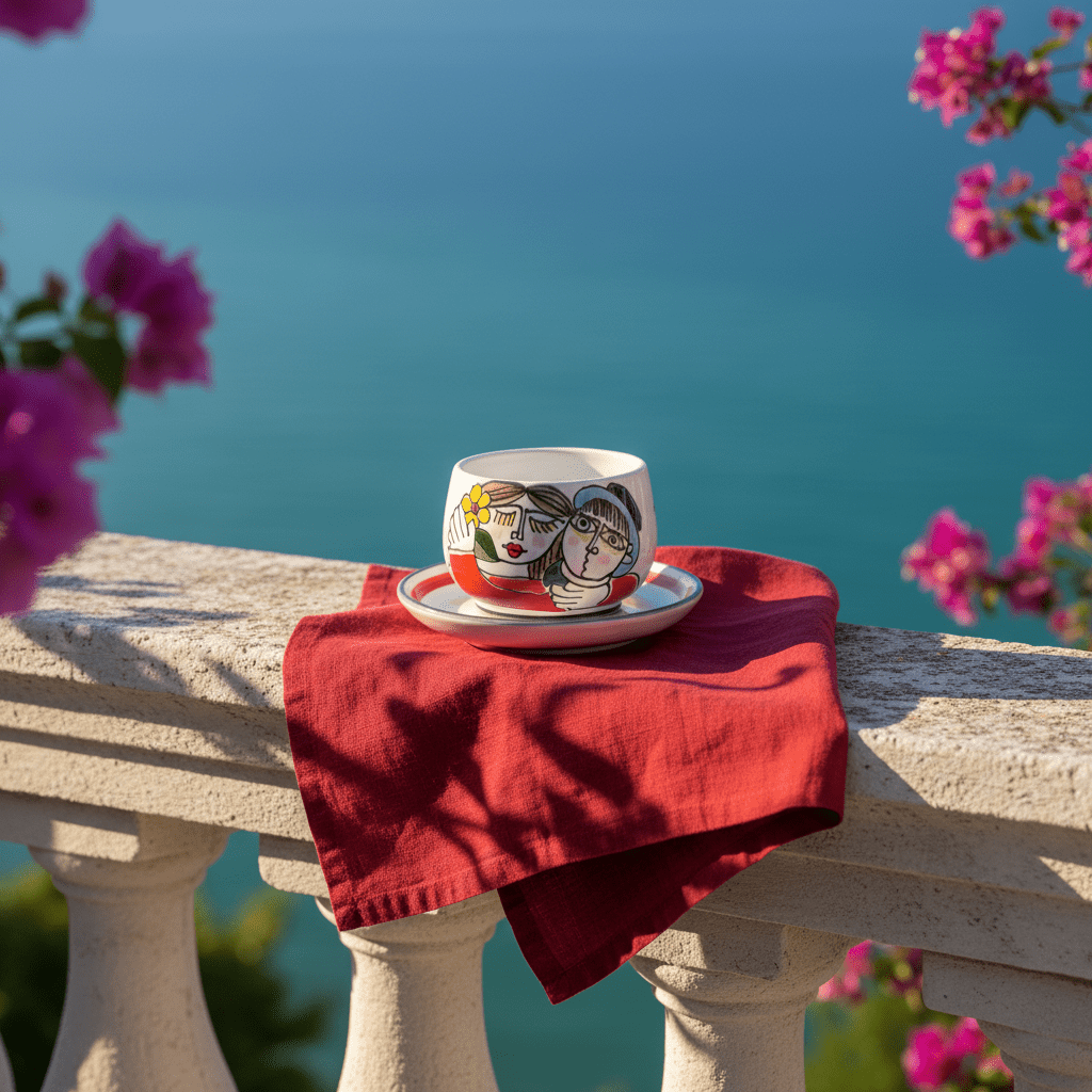 Tazza da Cappuccino con Piattino Fidanzati - Sua Maestà Sicilia