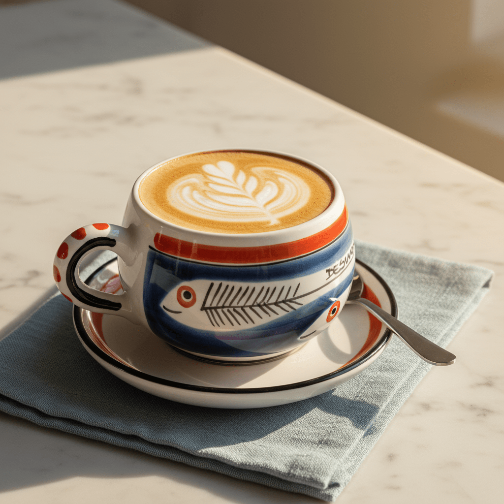 Tazza da Cappuccino con Piattino Itaca - Sua Maestà Sicilia