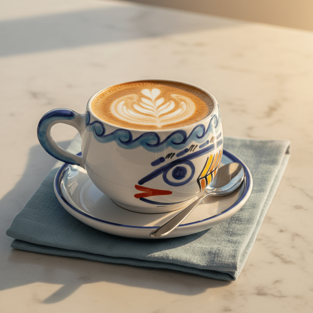 Tazza da Cappuccino con Piattino Levante - Sua Maestà Sicilia