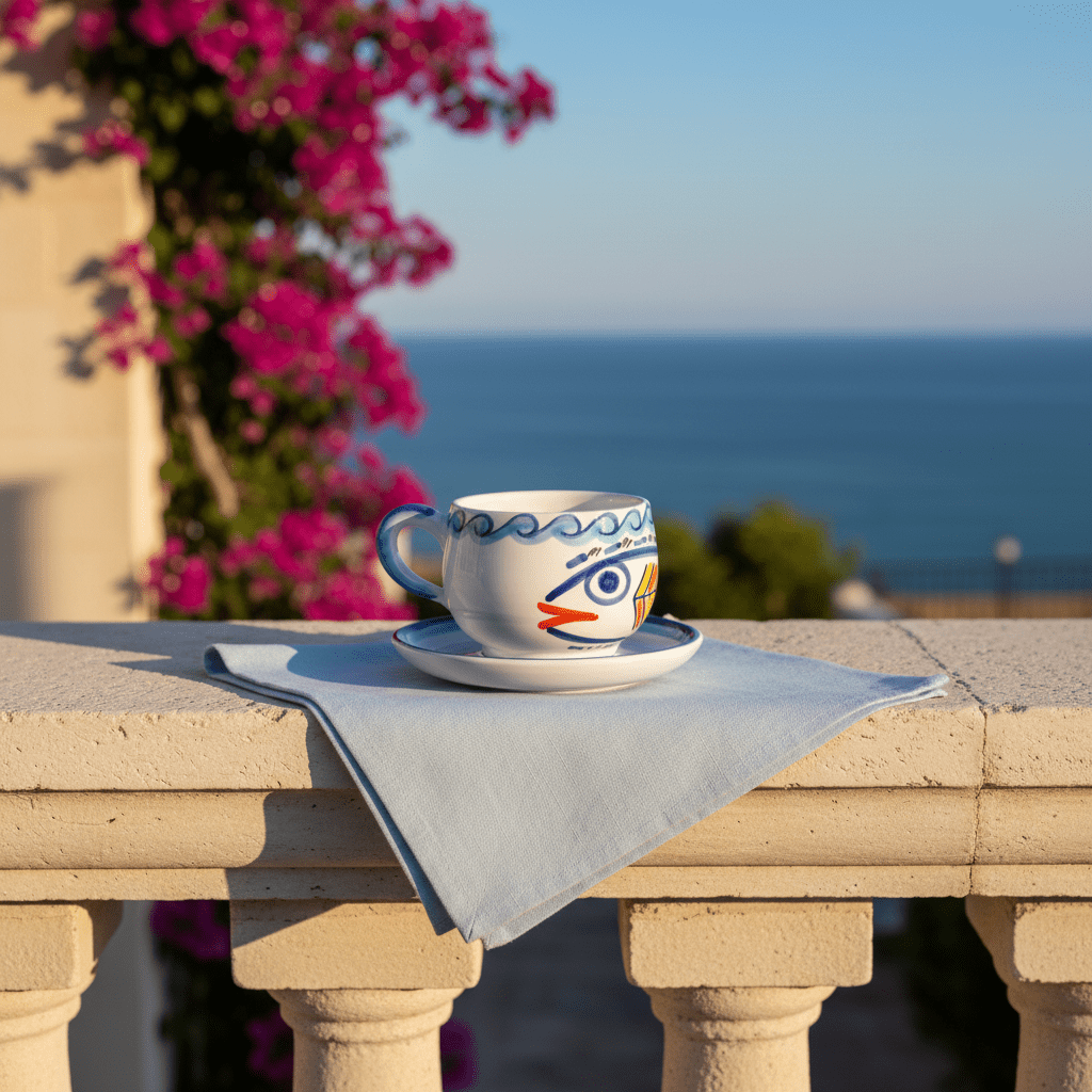 Tazza da Cappuccino con Piattino Levante - Sua Maestà Sicilia