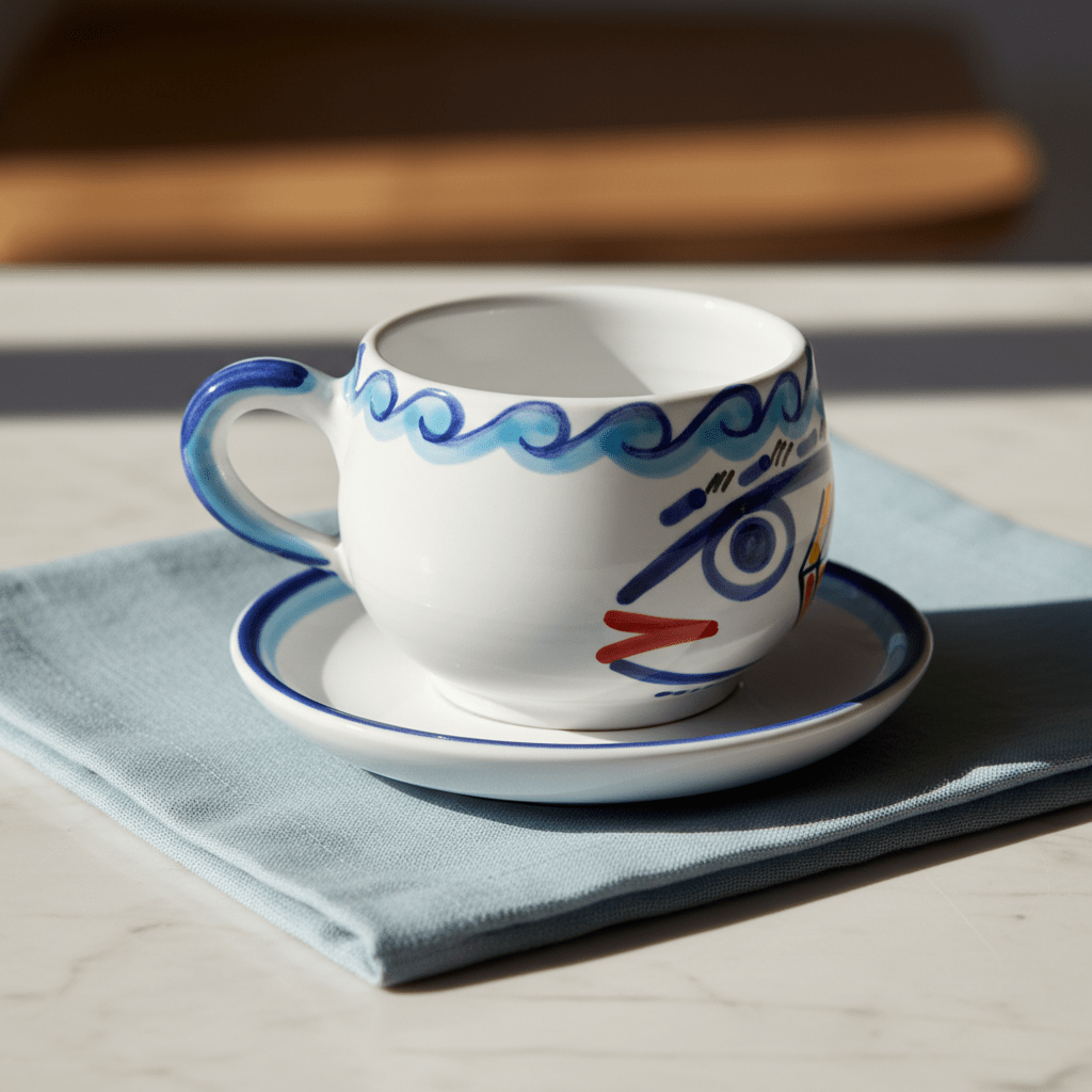 Tazza da Cappuccino con Piattino Levante - Sua Maestà Sicilia