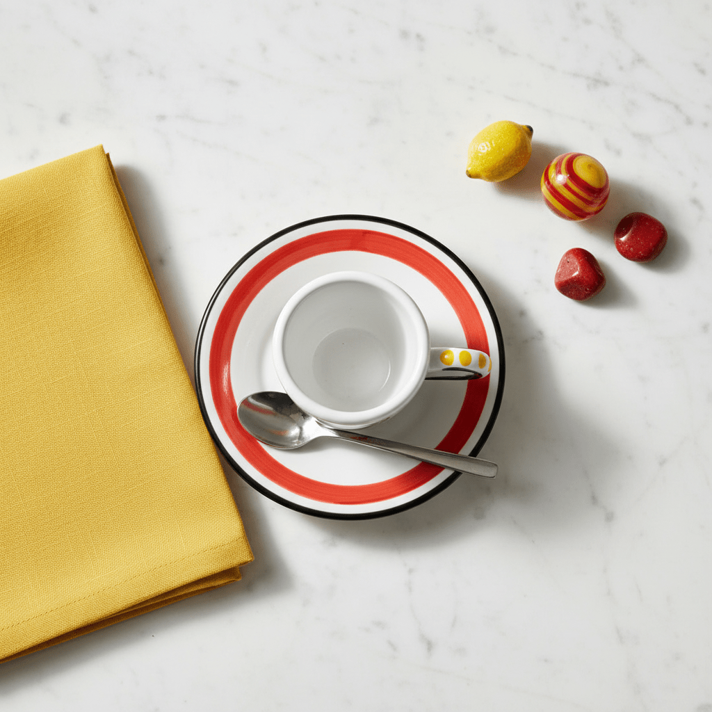 Tazzina da caffè con piattino Asinello - Sua Maestà Sicilia