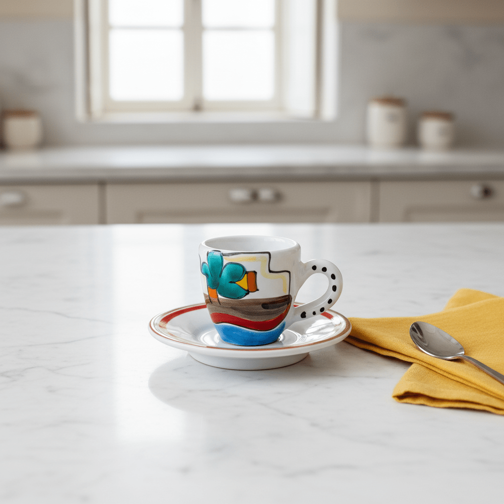 Tazzina da caffè con piattino Dammusi - Sua Maestà Sicilia