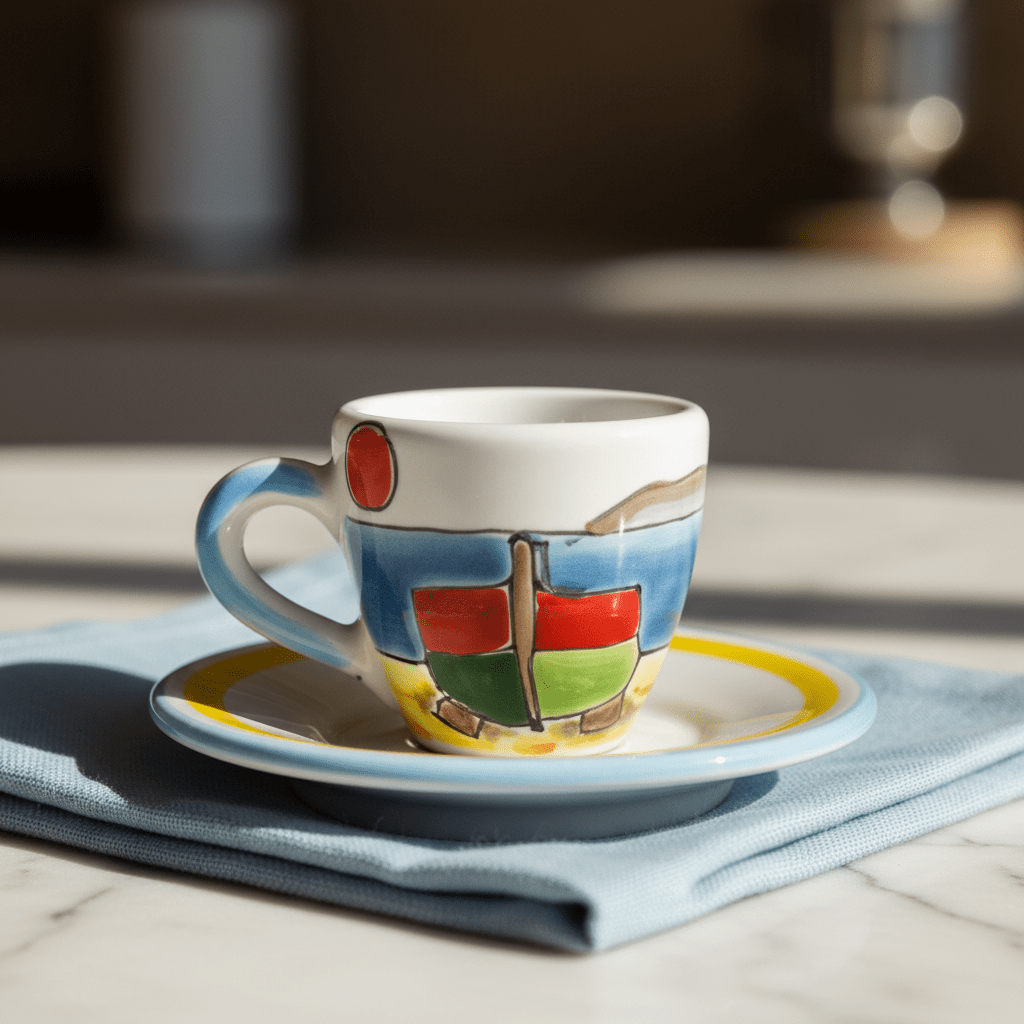 Tazzina da caffè con piattino Dammusi Elaborato - Sua Maestà Sicilia