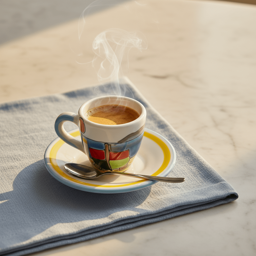 Tazzina da caffè con piattino Dammusi Elaborato - Sua Maestà Sicilia