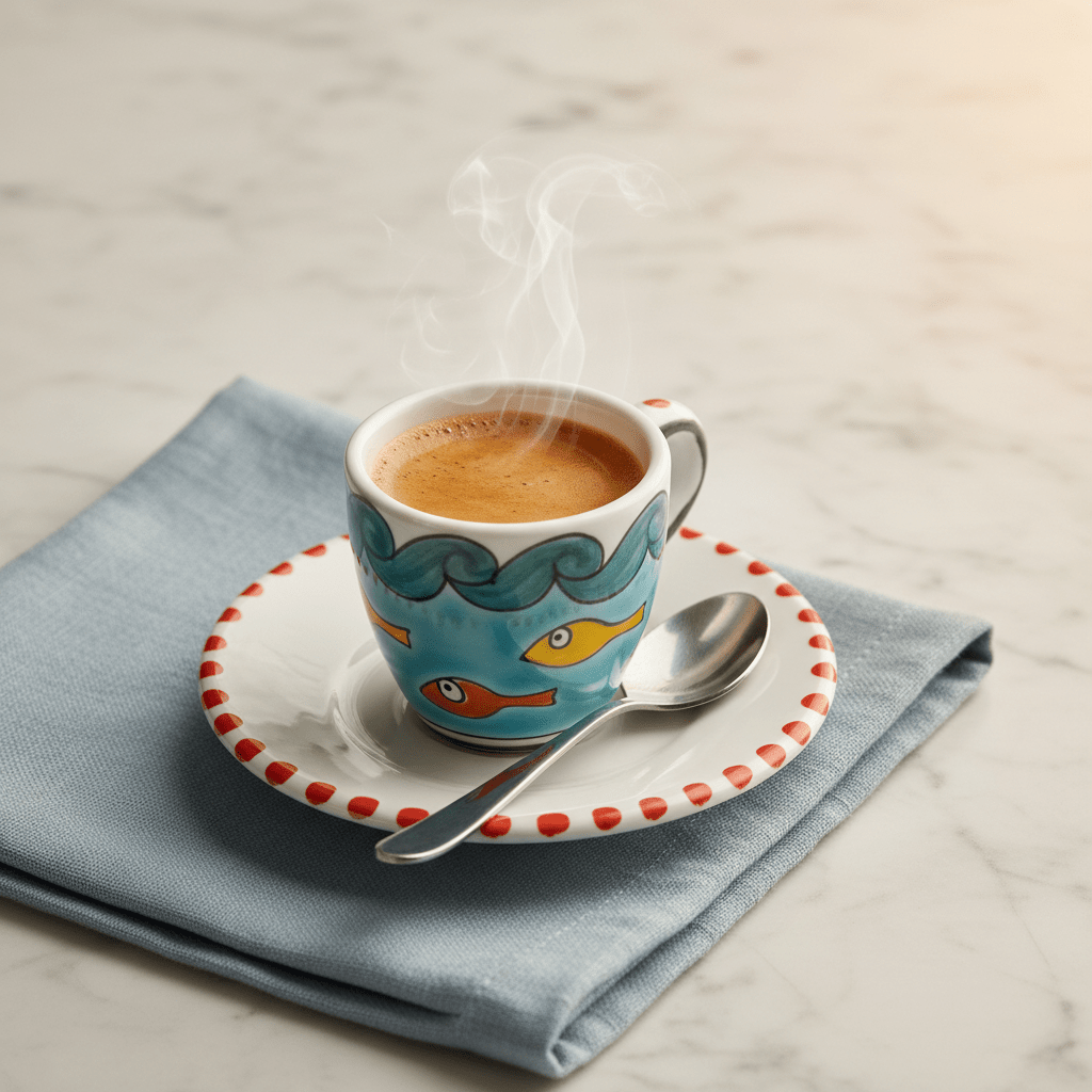 Tazzina da caffè con piattino Gadir - Sua Maestà Sicilia