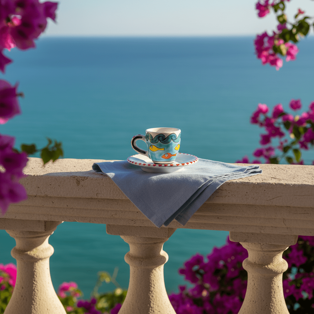 Tazzina da caffè con piattino Gadir - Sua Maestà Sicilia