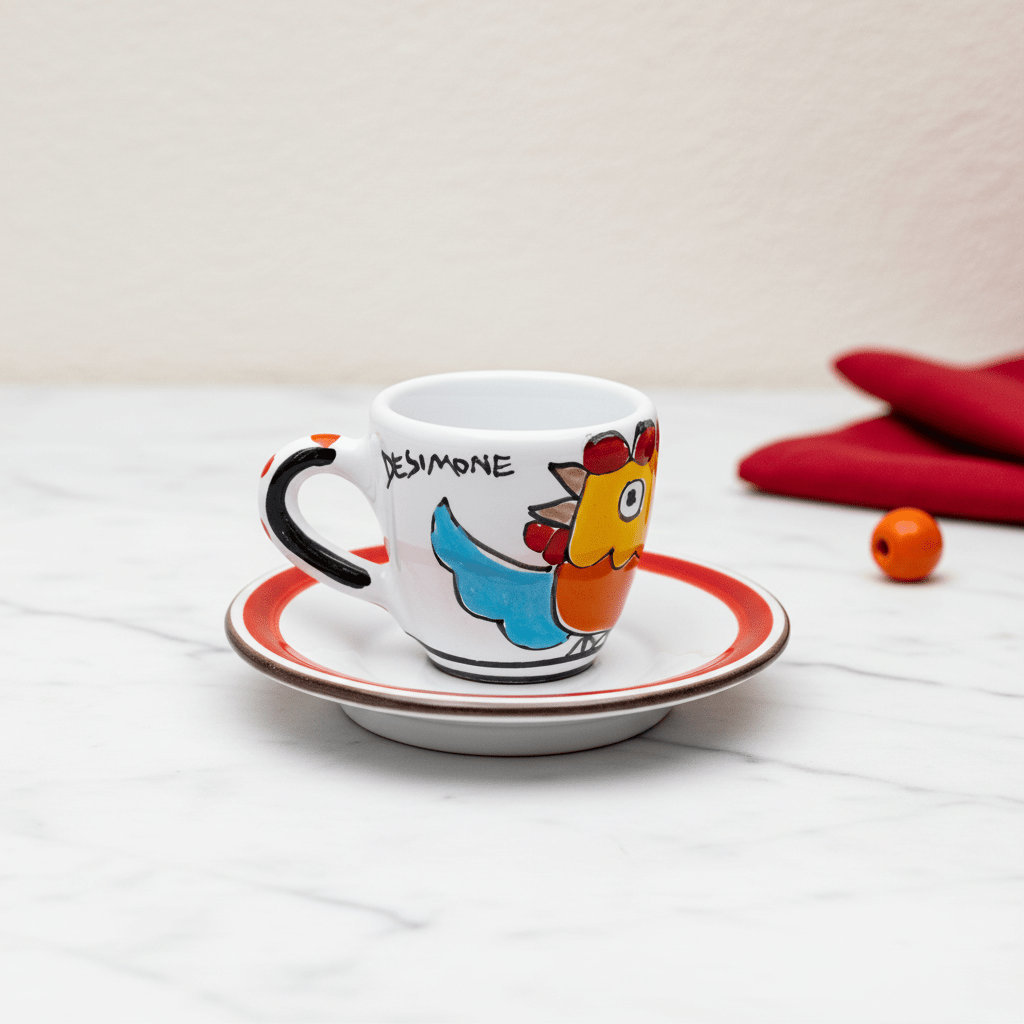 Tazzina da caffè con piattino Gallina - Sua Maestà Sicilia