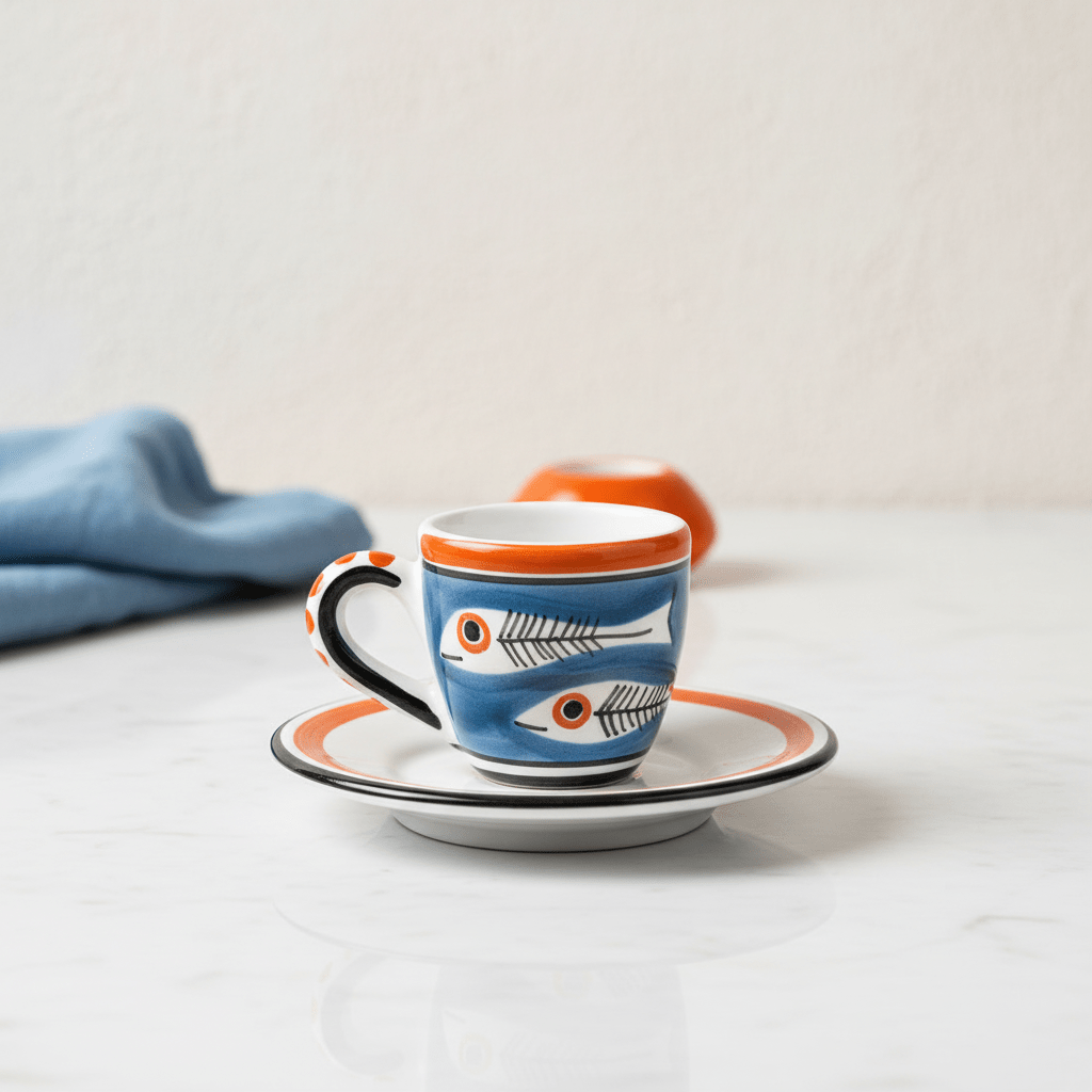 Tazzina da caffè con piattino Itaca - Sua Maestà Sicilia