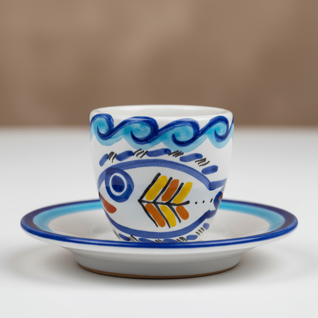 Tazzina da caffè con piattino Levante - Sua Maestà Sicilia
