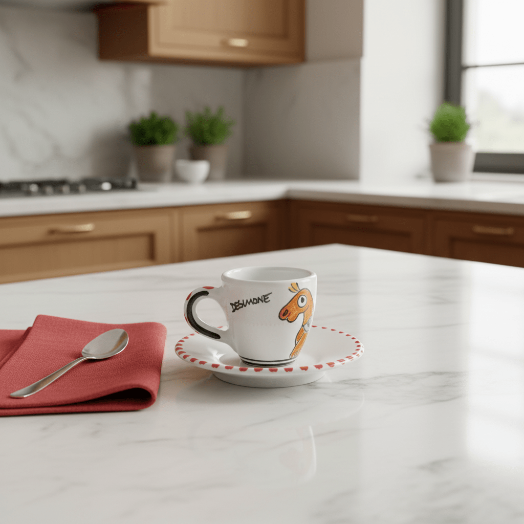 Tazzina da caffè con piattino Tartaruga - Sua Maestà Sicilia