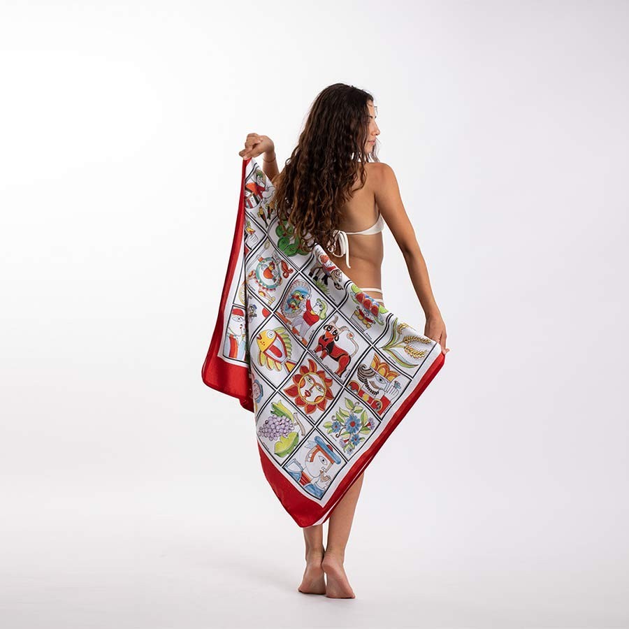 Serviette de plage patchwork