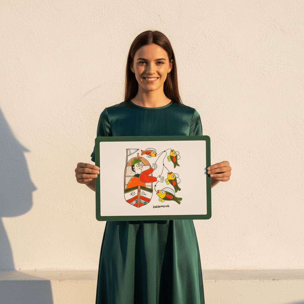 Tovaglietta Americana Pescatore - Sua Maestà Sicilia