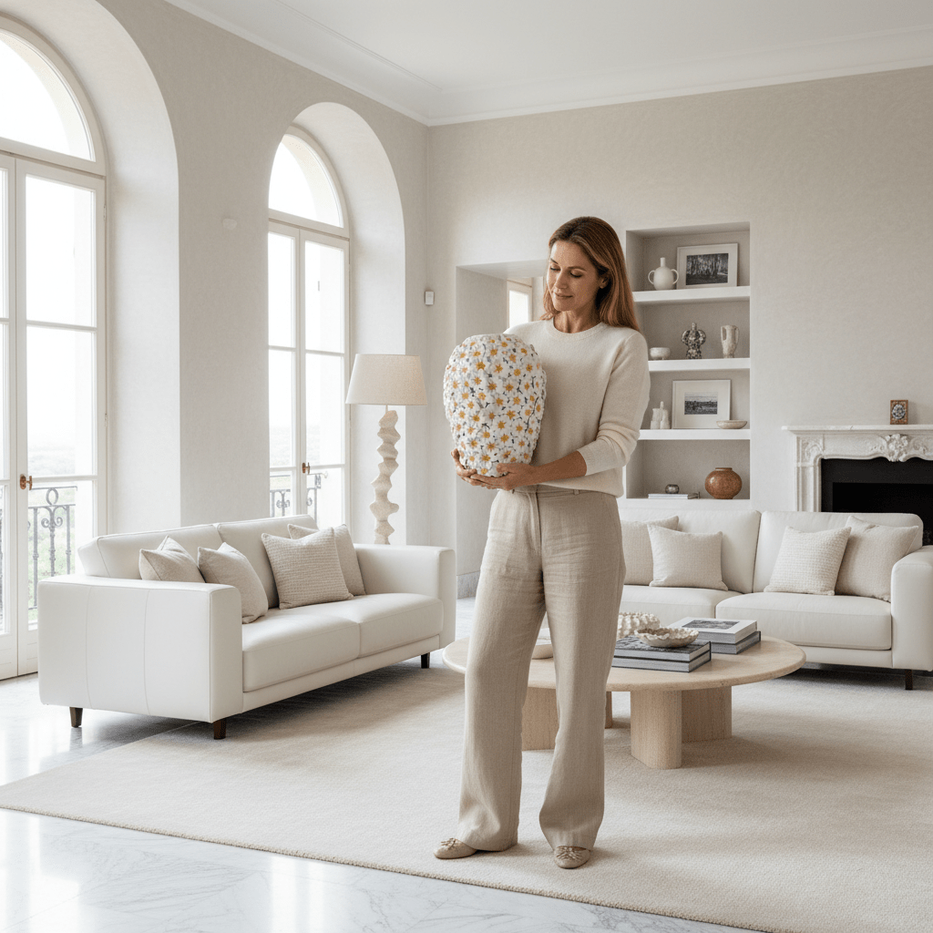 Vaso Margherita Bianco Lucido - Sua Maestà Sicilia