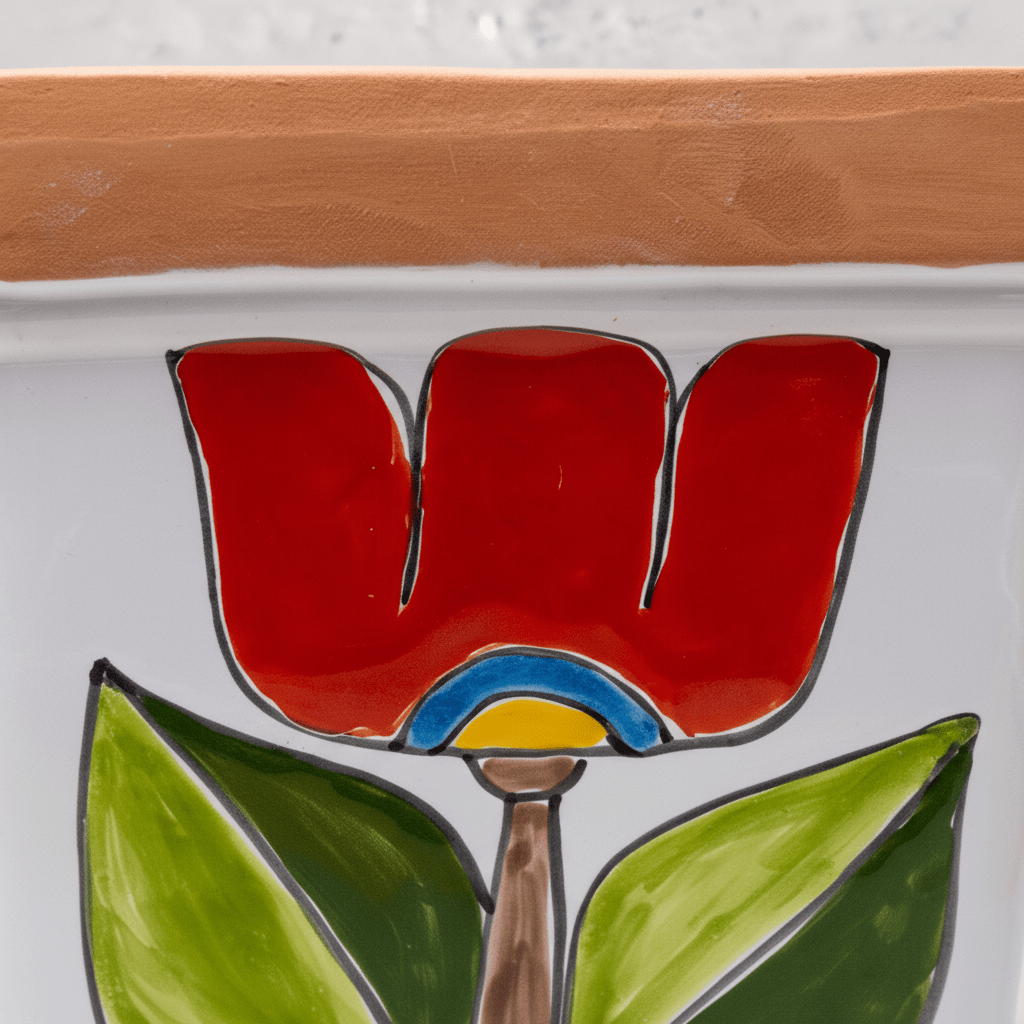 Vaso porta pianta quadrato Gallo - Sua Maestà Sicilia