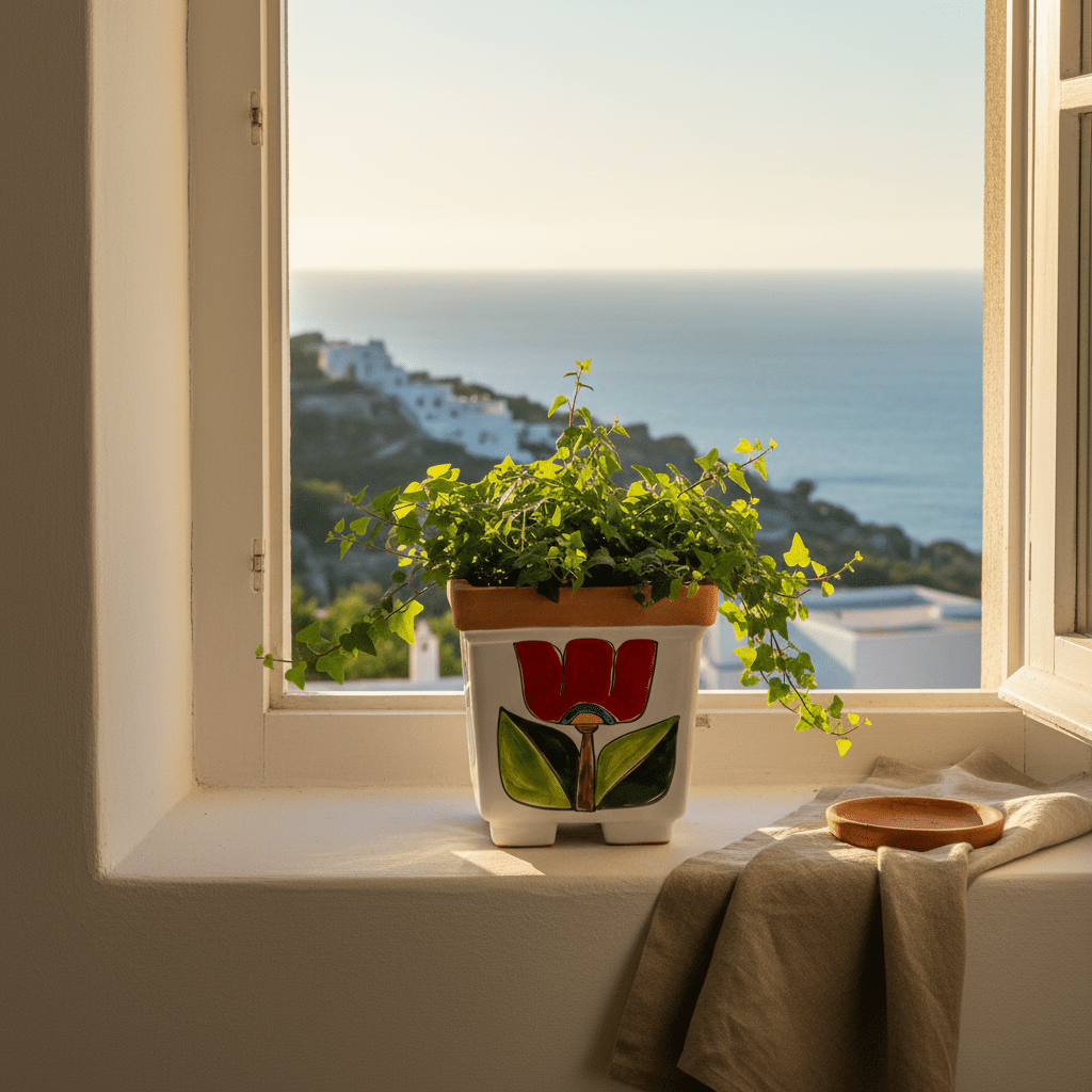 Vaso porta pianta quadrato Gallo - Sua Maestà Sicilia