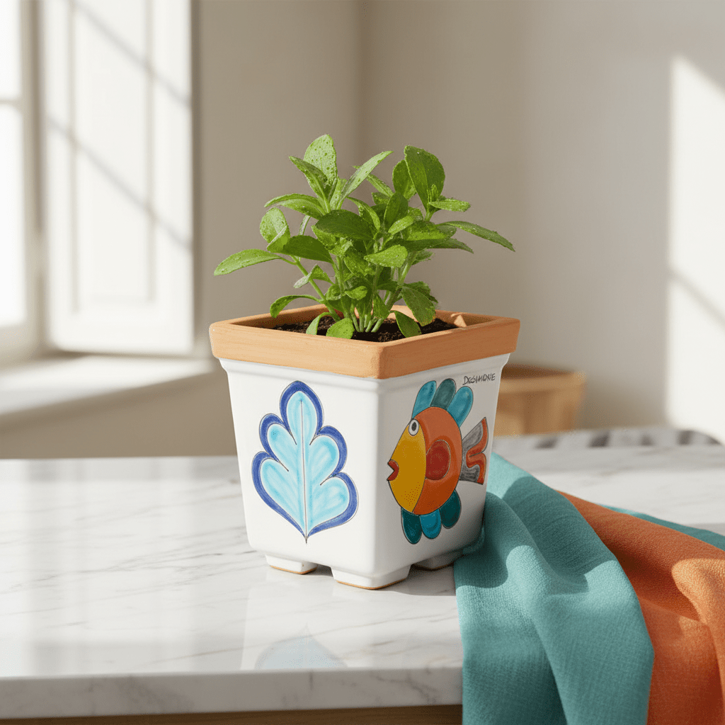 Vaso quadrato porta pianta Ficus - Sua Maestà Sicilia