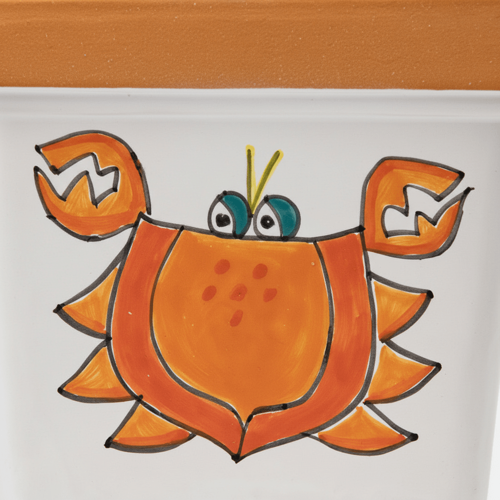 Vaso quadrato porta pianta Pesce - Sua Maestà Sicilia