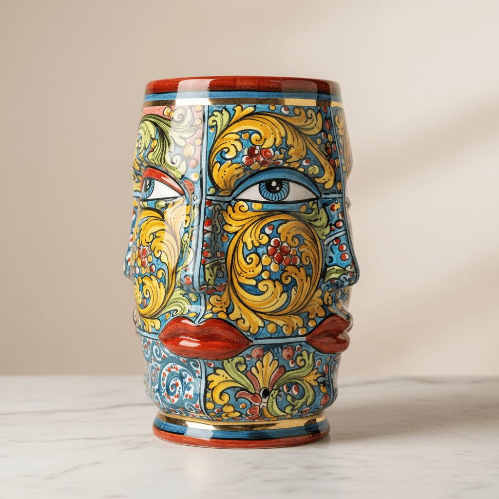 Vaso quattro facce Sicilyart - Sua Maestà Sicilia