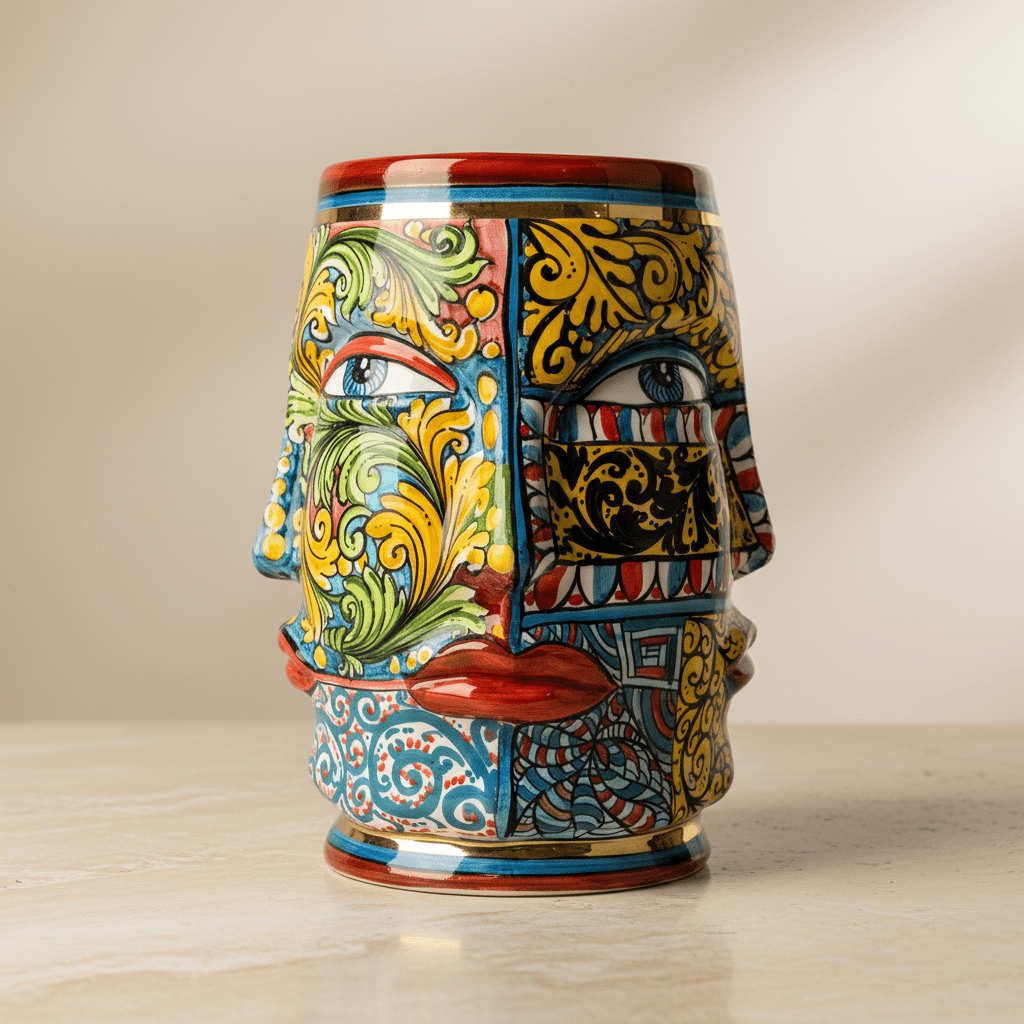 Vaso quattro facce Sicilyart - Sua Maestà Sicilia