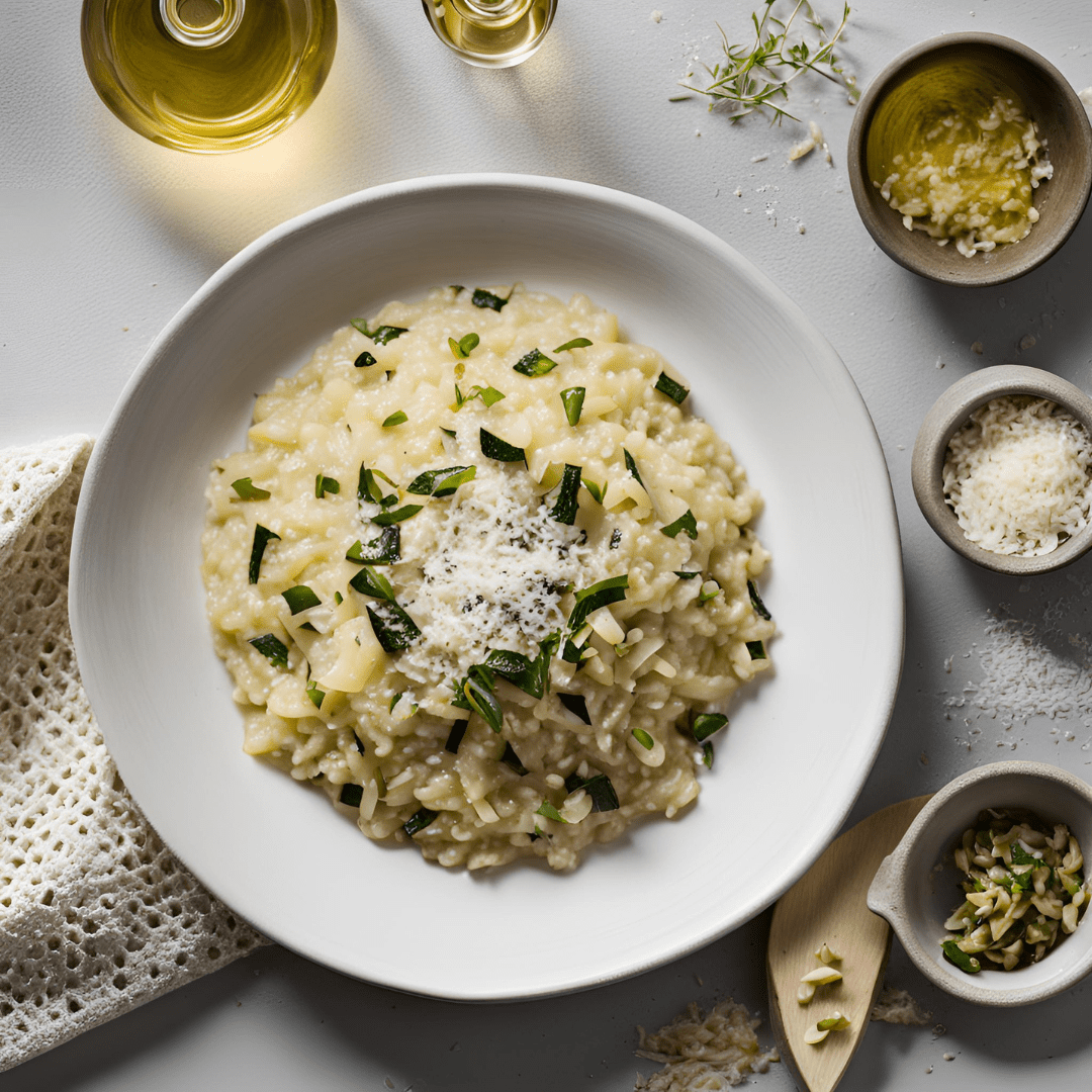 Risotto con Zucchine Secche Sott’Olio e Parmigiano - Sua Maestà Sicilia