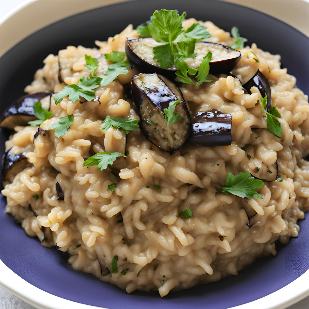 Risotto al Pasticcio di Melanzane e Capperi